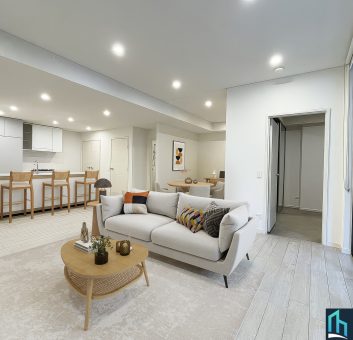 North Aspect, Designer One Bedroom + Study Apartment in Coveted Riverside Precinct