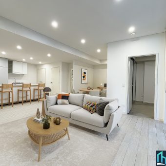 North Aspect, Designer One Bedroom + Study Apartment in Coveted Riverside Precinct