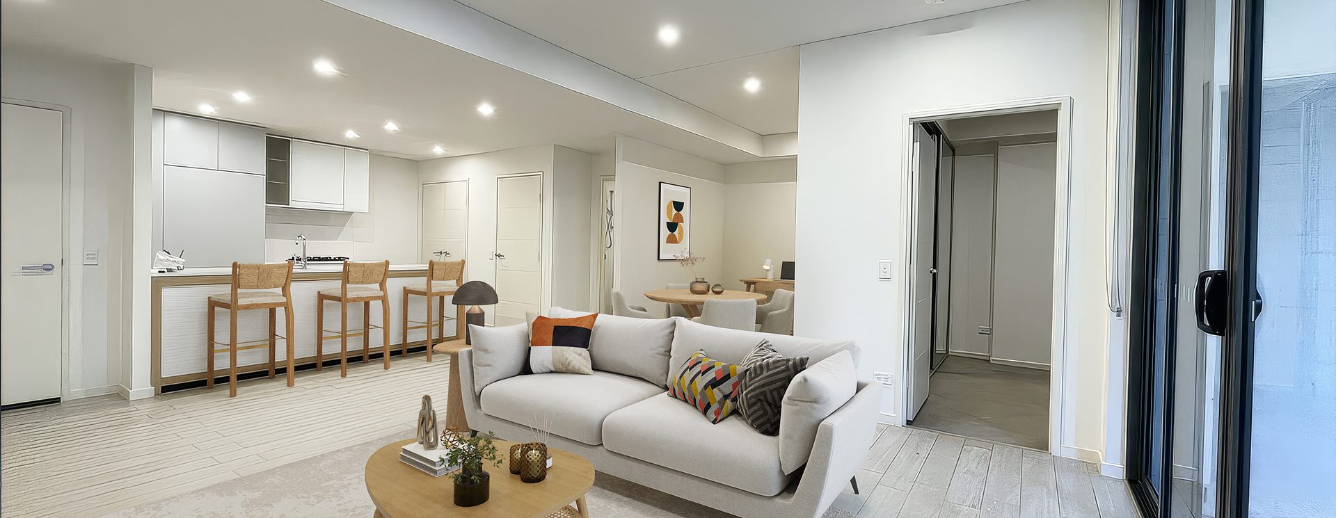 North Aspect, Designer One Bedroom + Study Apartment in Coveted Riverside Precinct