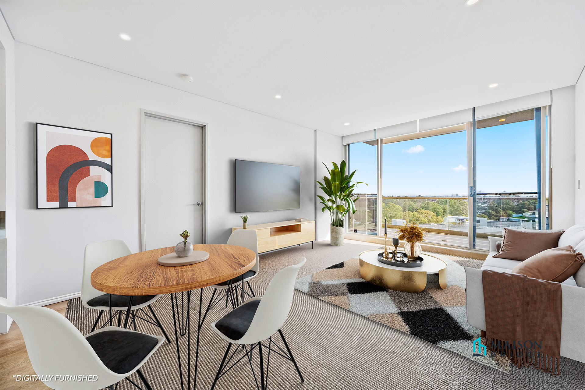Modern 2-Bedroom Apartment with District Views in a Peaceful Setting